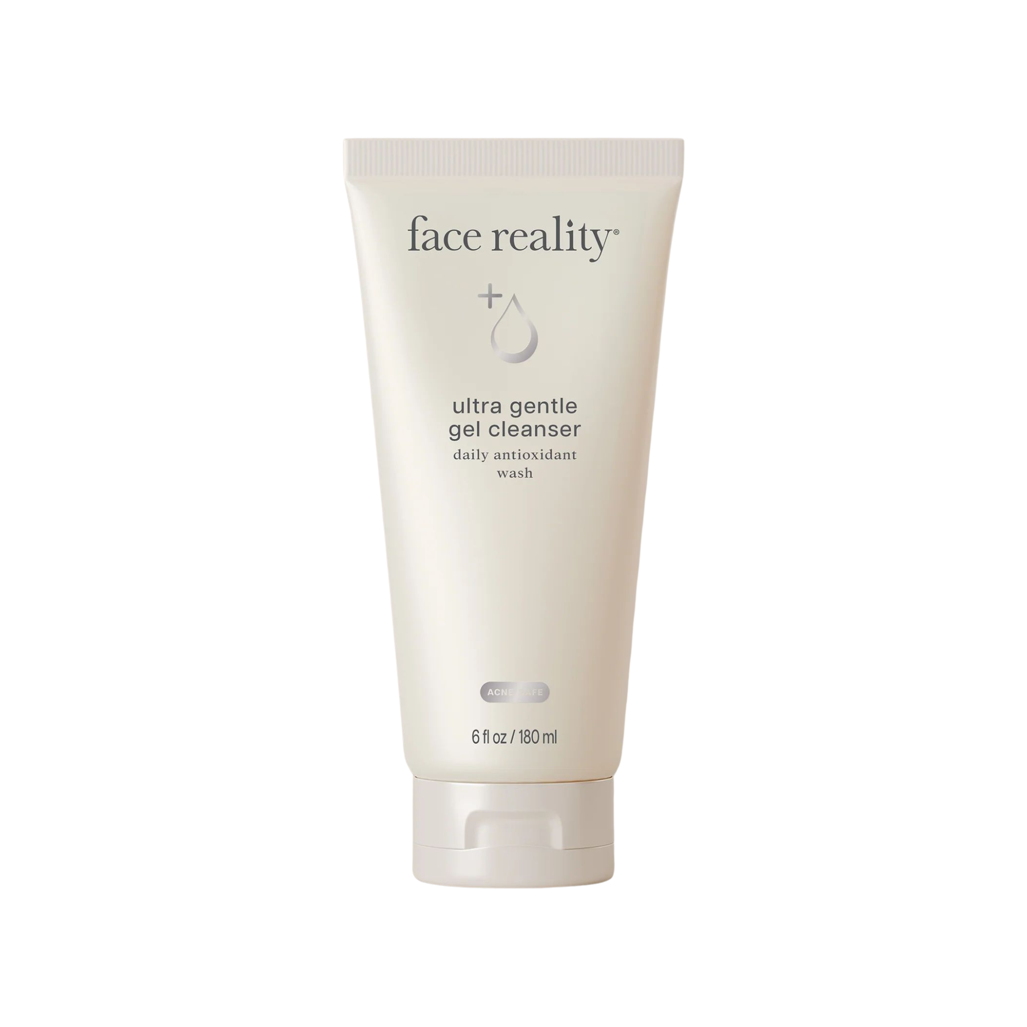 Tube of 'face reality' ultra gentle gel cleanser on a white background