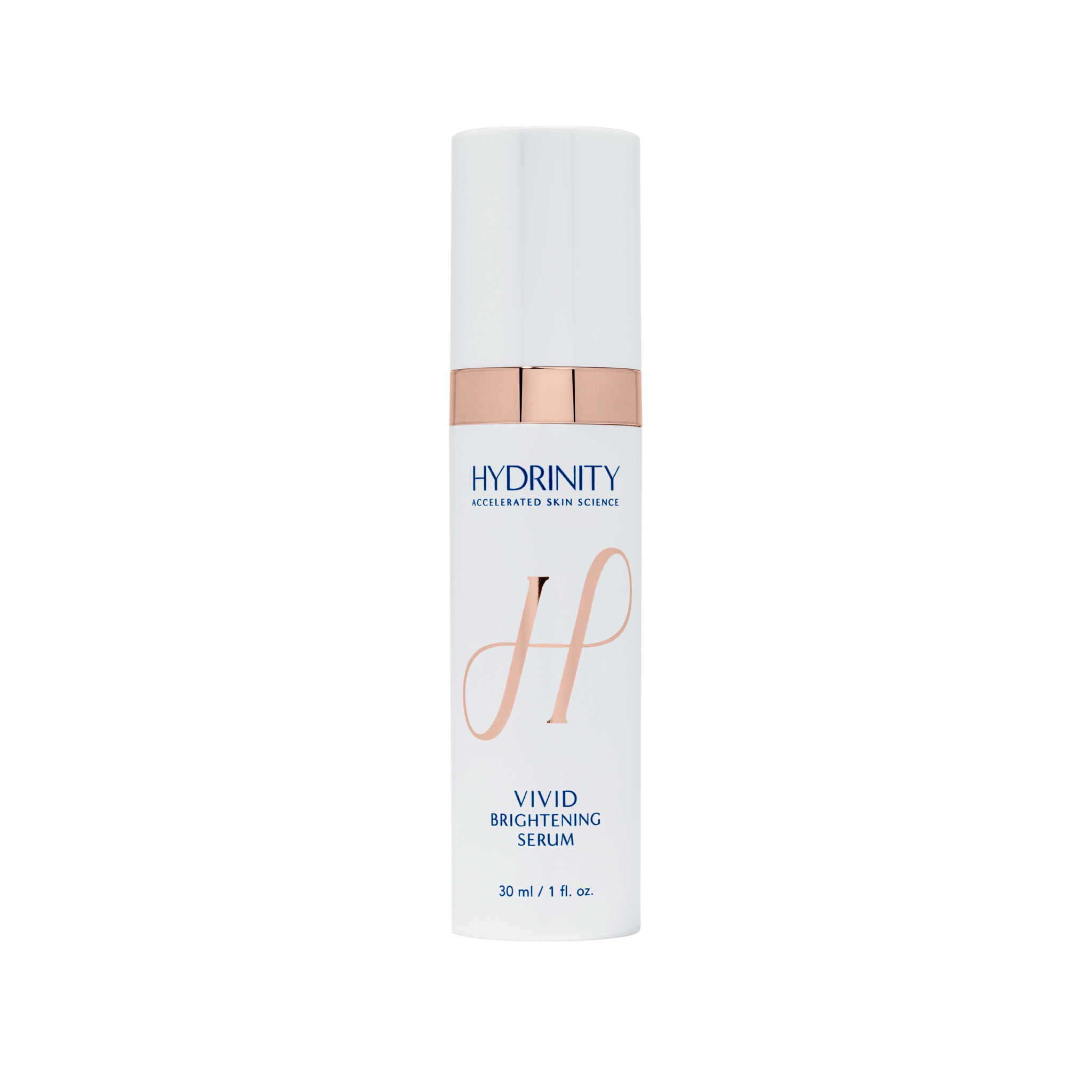 Hydrinity Vivid Brightening Serum bottle on a white background