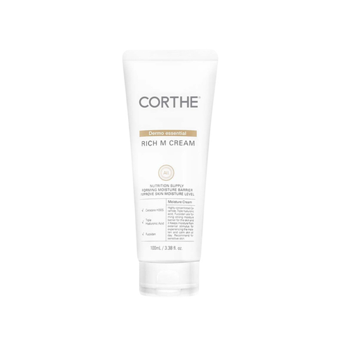 Corthe Rich M Cream tube on a white background