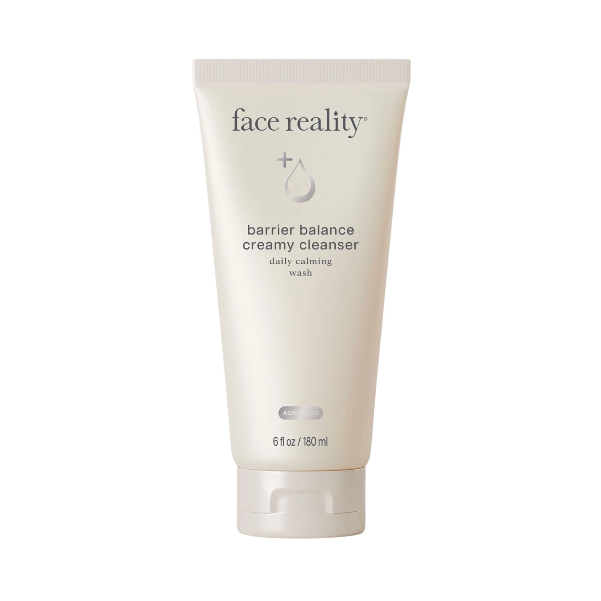 Tube of face reality I-mandelic face and body wash on a white background