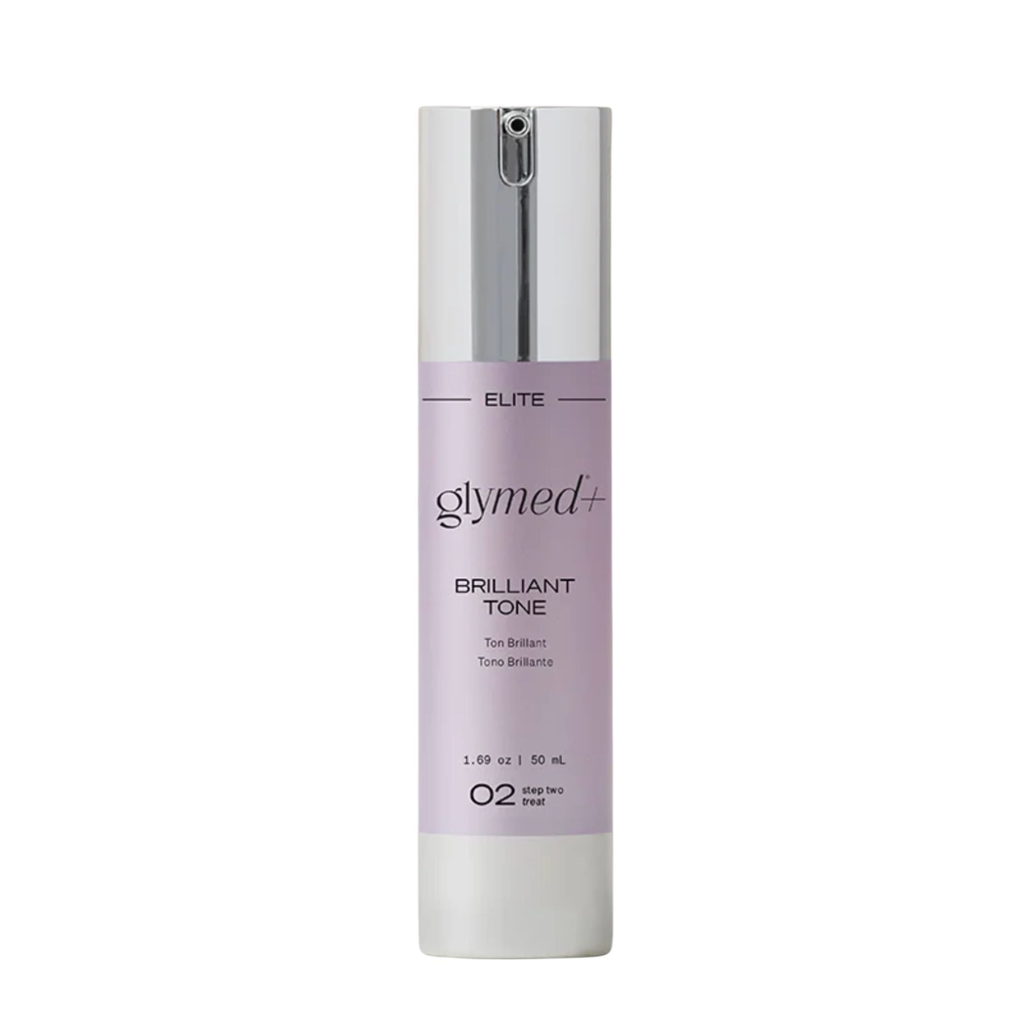 Glymed+ Brilliant Tone skincare product on a white background
