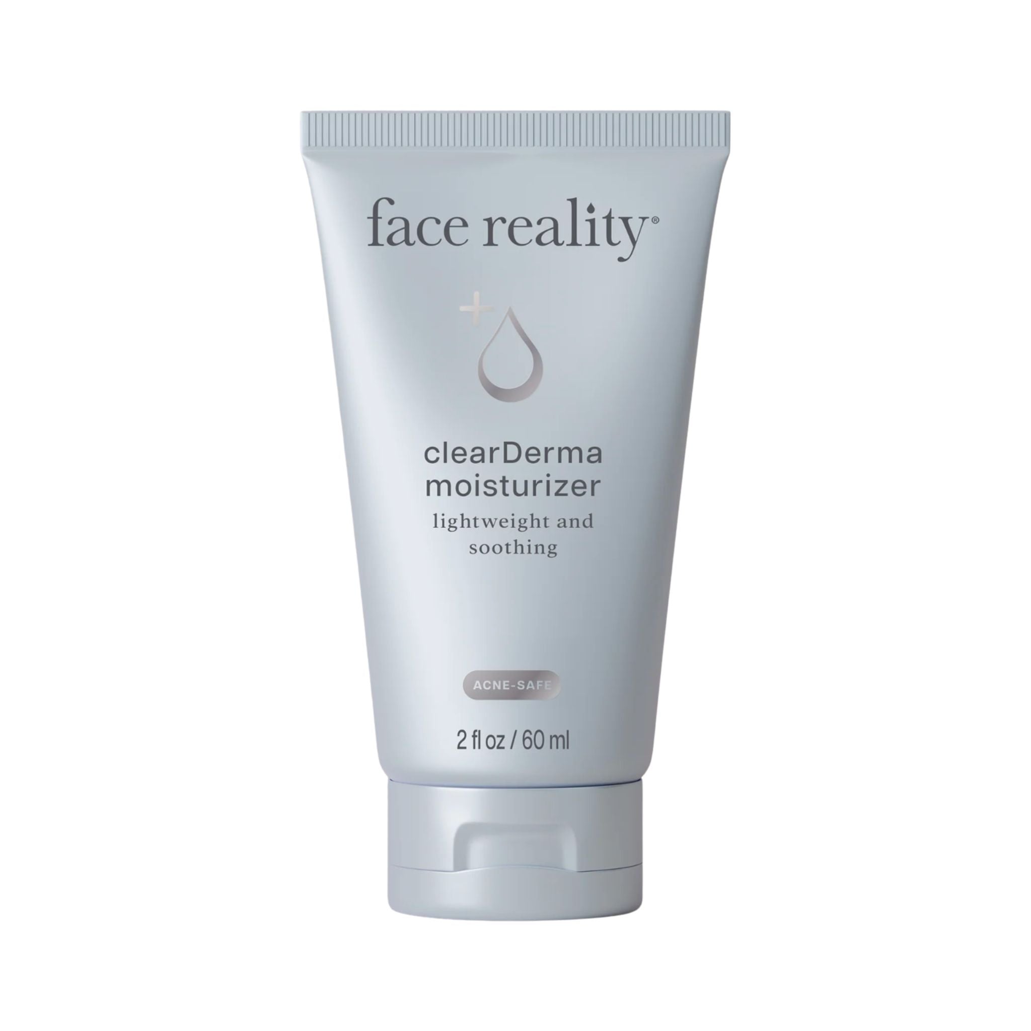 Tube of face reality cran-peptide cream on a white background