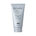 Tube of 'face reality' mineral matte SPF 28 sunscreen on a white background