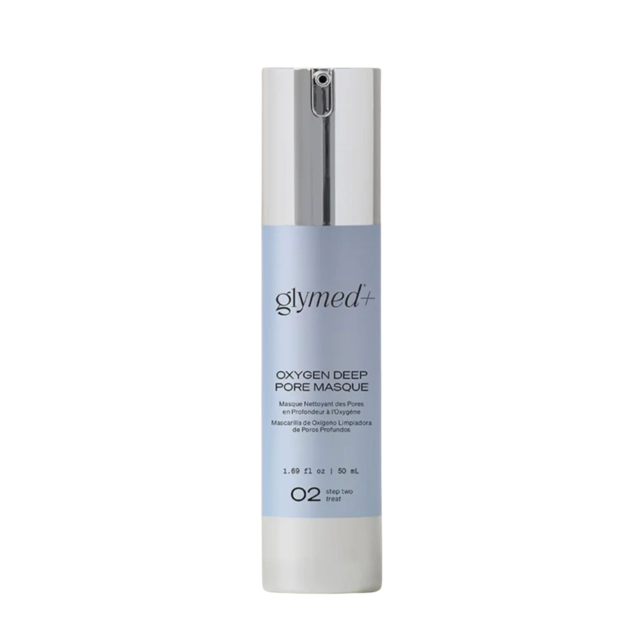 Glymed Oxygen Deep Pore Masque bottle on a white background