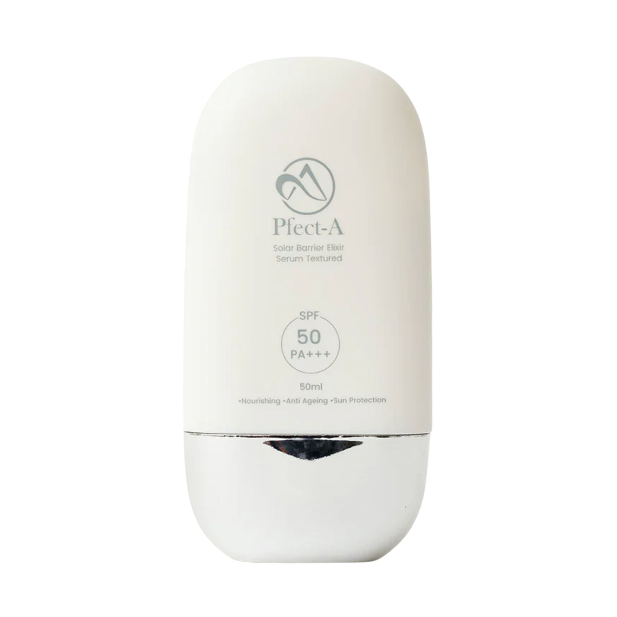 White skincare bottle with Plect-A branding on a white background
