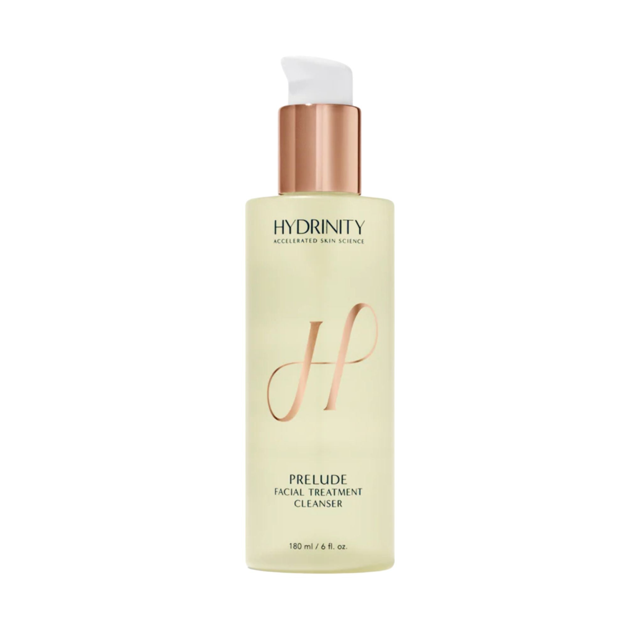 Hydrinity facial treatment cleanser bottle on a white background