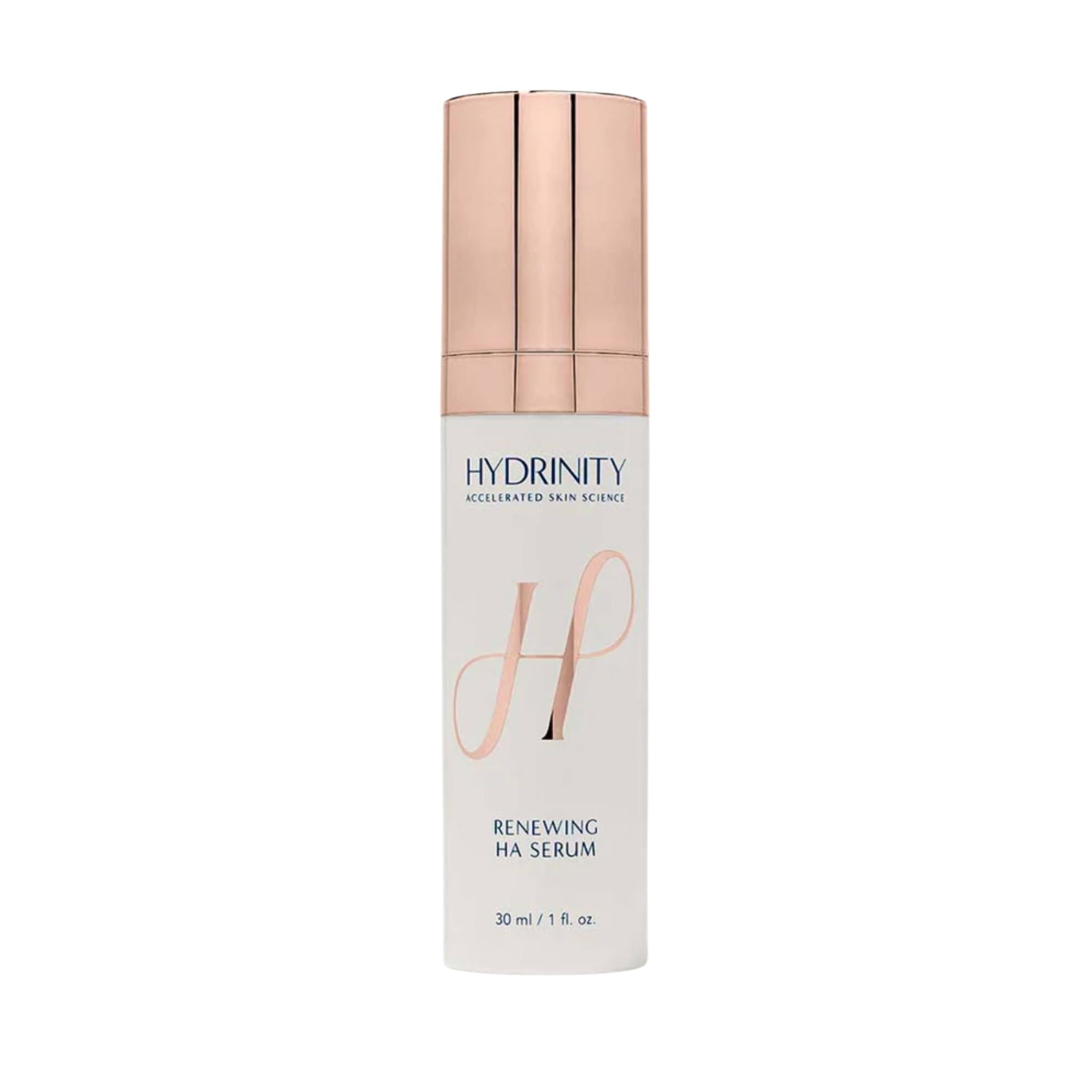 Hydrinity Renewing HA Serum bottle on a white background