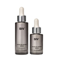 Two bottles of SIV Biome Balancing Serum on a white background